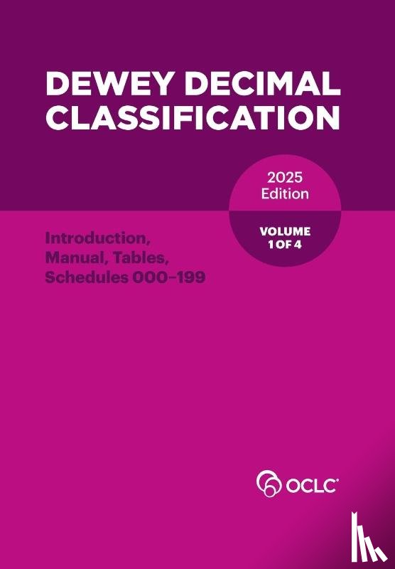  - Dewey Decimal Classification, 2025 (Introduction, Manual, Tables, Schedules 000-199) (Volume 1 of 4)
