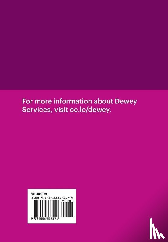  - Dewey Decimal Classification, 2025 (Schedules 200-599) (Volume 2 of 4)