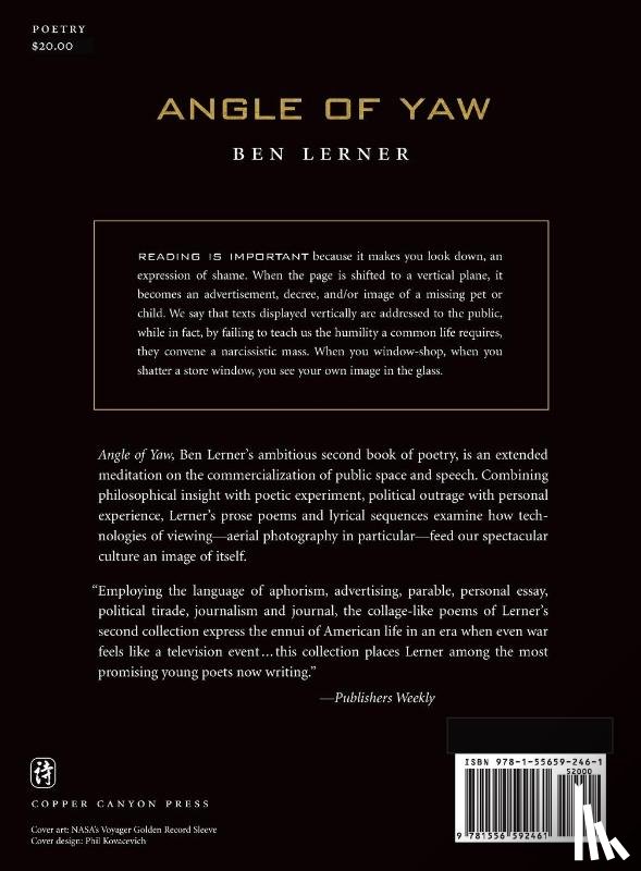 Lerner, Ben - Angle of Yaw