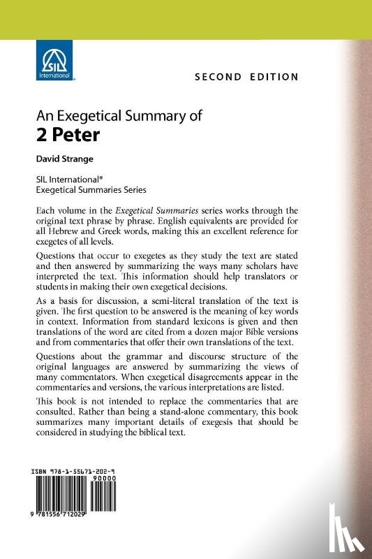 Strange, David - An Exegetical Summary of 2nd Peter, 2nd Edition