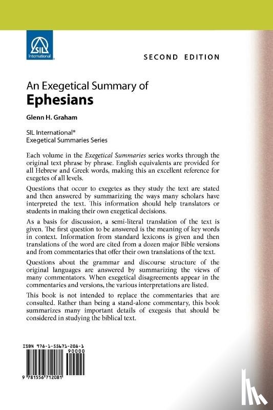 Graham, Glenn H - An Exegetical Summary of Ephesians, 2nd Edition