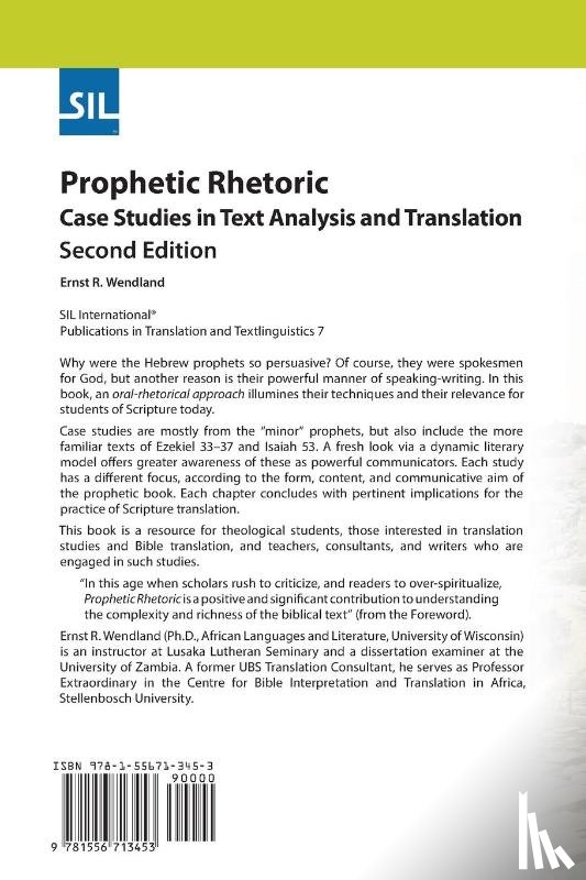 Wendland, Ernst R - Prophetic Rhetoric
