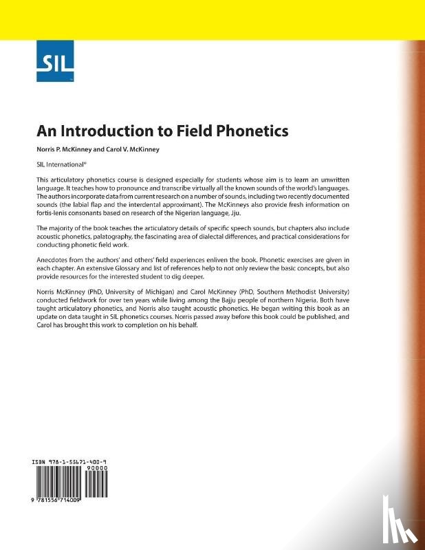McKinney, Norris P, McKinney, Carol V - An Introduction to Field Phonetics