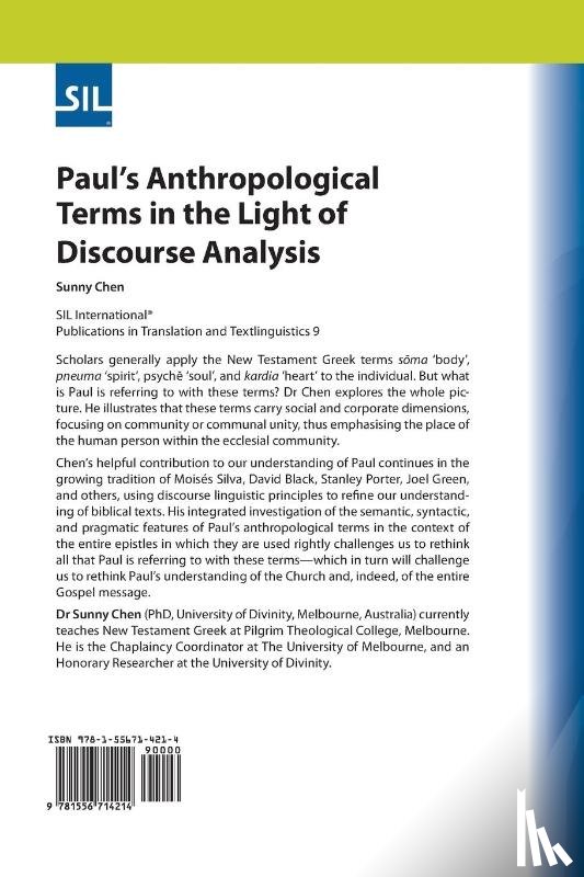 Chen, Sunny - Paul's Anthropological Terms in the Light of Discourse Analysis
