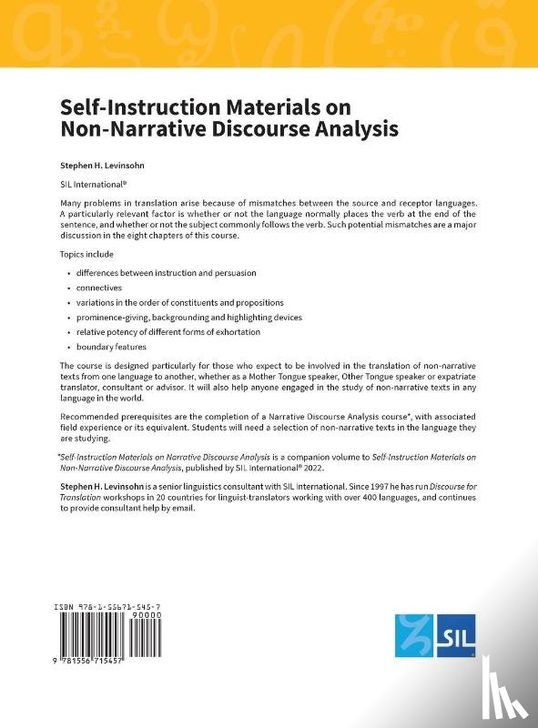 Levinsohn, Stephen H - Self-Instruction Materials on Non-Narrative Discourse Analysis