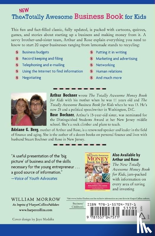 Bochner, Arthur, Bochner, Rose, Berg, Adriane G - New Totally Awesome Business Book for Kids