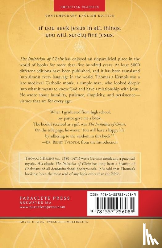 a Kempis, Thomas - The Imitation of Christ