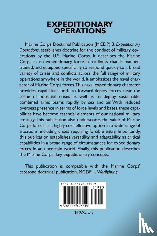 U S Marine Corps, United States Marine Corps - Expeditionary Operations (Marine Corps Doctrinal Publication 3)