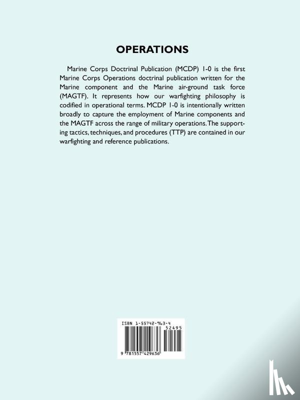 United States Marine Corps, U S Marine Corps, Marine Corps, U S Marine Corps - Marine Corps Operations (McDp 1-0)