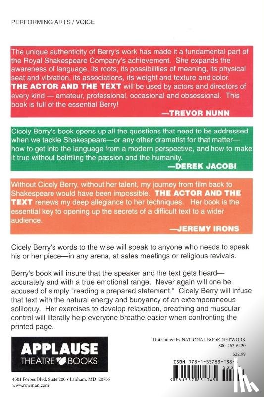 Berry, Cicely - The Actor and the Text