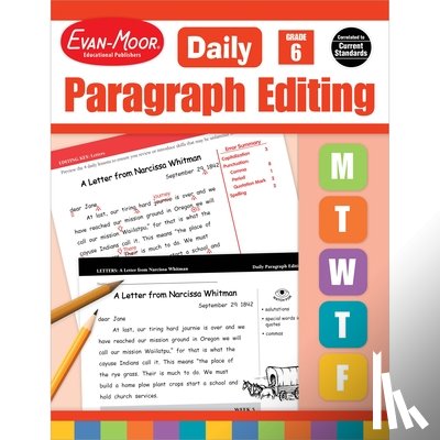 Evan-Moor Educational Publishers - DAILY PARAGRAPH EDITING GRD 6+