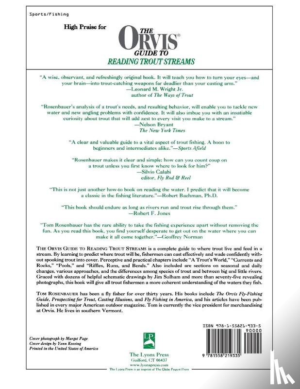 Rosenbauer, Tom - Orvis Guide To Reading Trout Streams