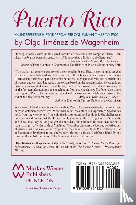 Olga Jimenez de Wagenheim - Puerto Rico