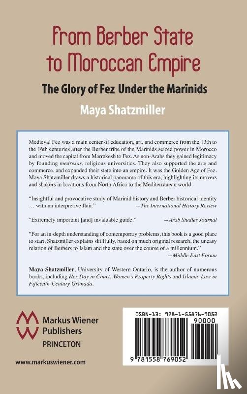 Shatzmiller, Maya - From Berber State to Moroccan Empire