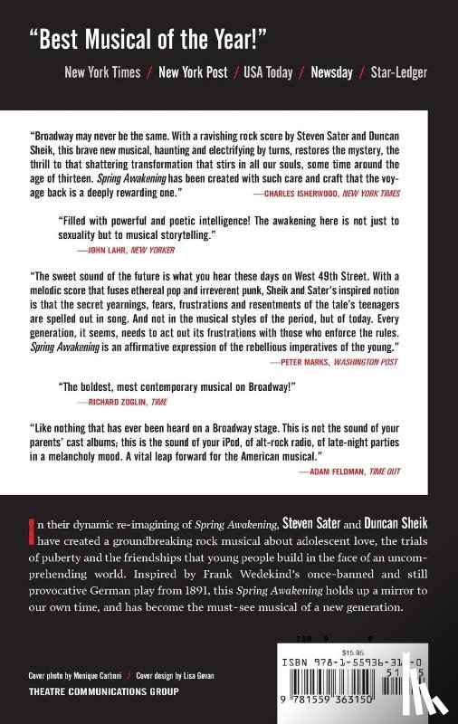 Sater, Steven, Sheik, Duncan - Spring Awakening: A Musical