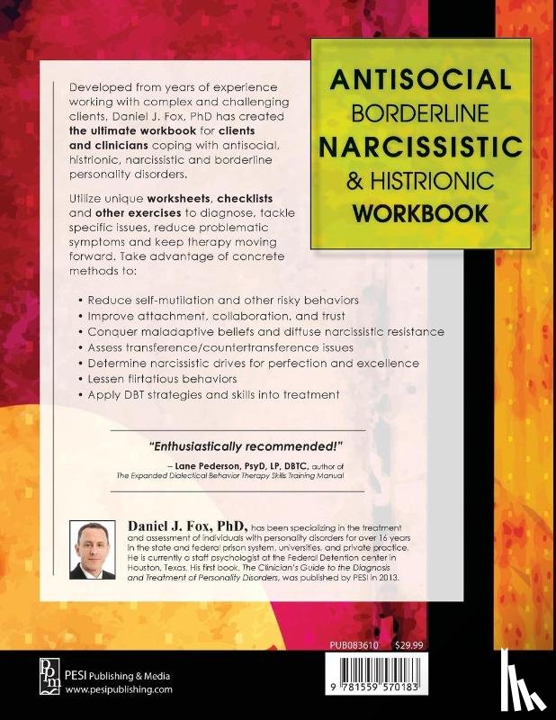 Fox, Daniel J - Antisocial, Borderline, Narcissistic and Histrionic Workbook