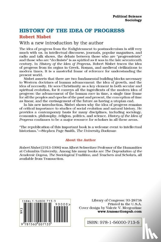 Nisbet, Robert - History of the Idea of Progress