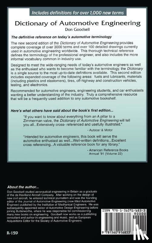 Goodsell, Don - Dictionary of Automotive Engineering