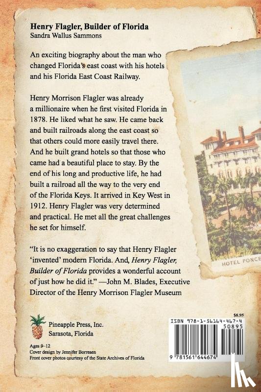 Sammons, Dr. Sandra - Henry Flagler, Builder of Florida