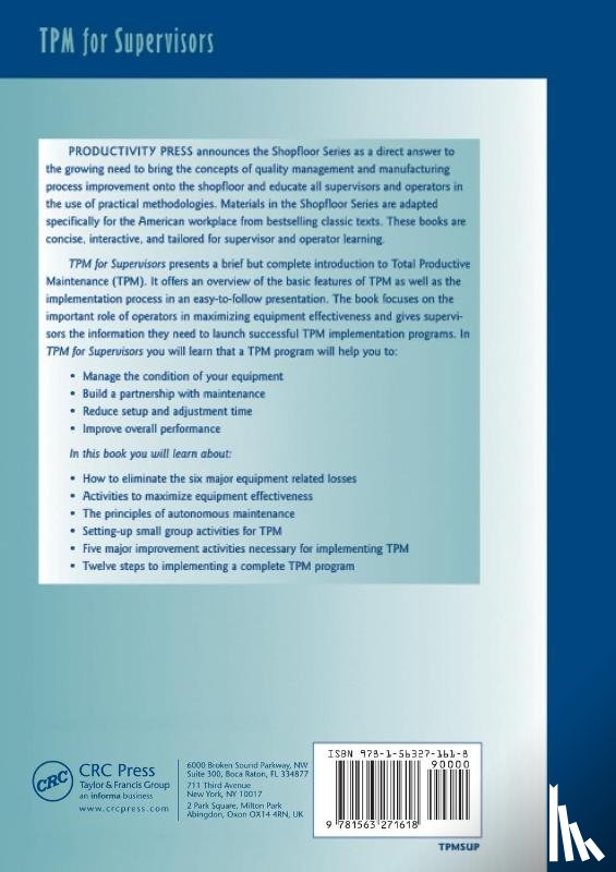 Productivity Press - TPM for Supervisors