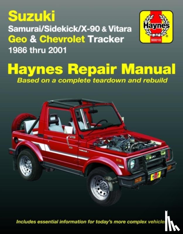 Haynes Publishing - Suzuki Samurai (86-95), Sidekick (89-98), X-90 (96-98) & Vitara (99-01), Geo Tracker (86-97) & Chevrolet Tracker (98-01) Haynes Repair Manual (USA)