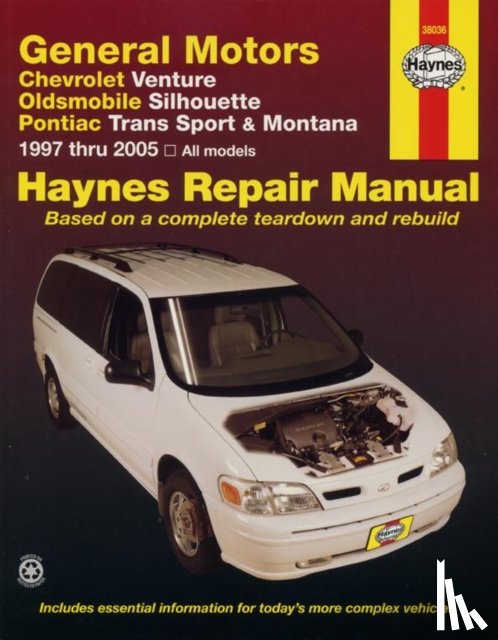 Haynes Publishing - General Motors covering Chevrolet Venture, Oldsmobile Silhouette, Pontiac Trans Sport & Montana (1997-2005) Haynes Repair Manual (USA)