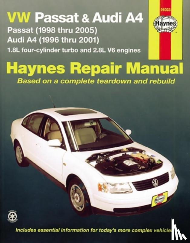 Haynes Publishing - Volkswagen VW Passat (1998-2005) & Audi A4 1.8L turbo & 2.8L V6 (1996-2001) Haynes Repair Manual (USA)