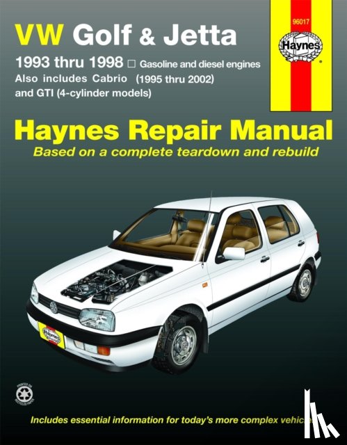 Haynes Publishing - VW Golf, GTI and Jetta (93-98) and VW Cabrio (95-02) petrol & diesel Haynes Repair Manual (USA)