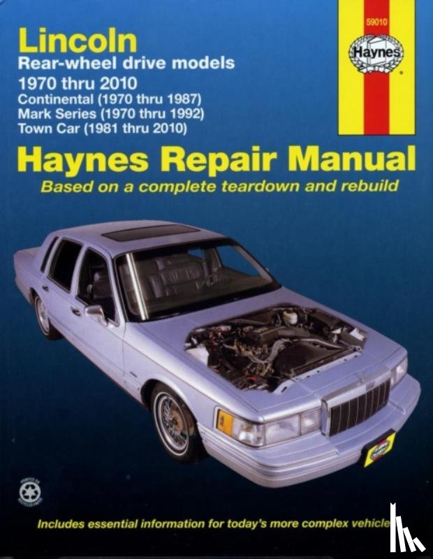 Haynes Publishing - Lincoln RWD covering Continental (70-87) Mark Series (70-92) Town Car (81-10) Haynes Repair Manual (USA)