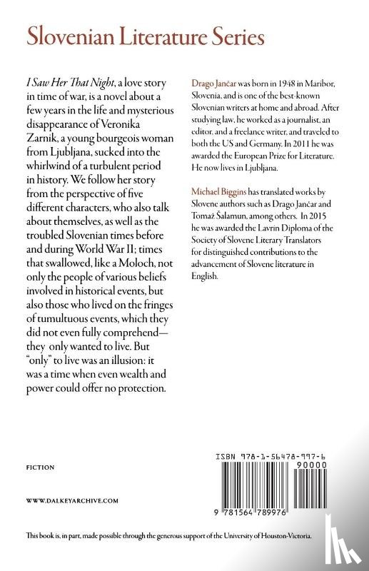 Jancar, Drago - I Saw Her That Night