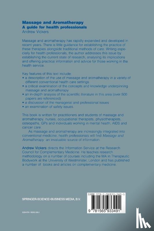 Vickers, Andrew, Stevensen, Caroline, Van Toller, Steve - Massage and Aromatherapy
