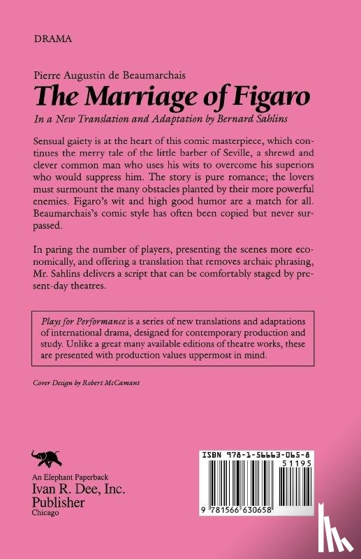 Beaumarchais, Pierre Augustin de, Sahlins, Bernard - The Marriage of Figaro