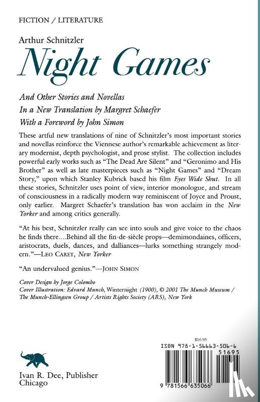Simon, John, Schnitzler, Arthur, Schaefer, Margret - Night Games