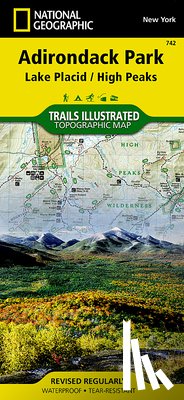 National Geographic Maps - Trails Illust - MAP-LAKE PLACID HIGH PEAKS ADI