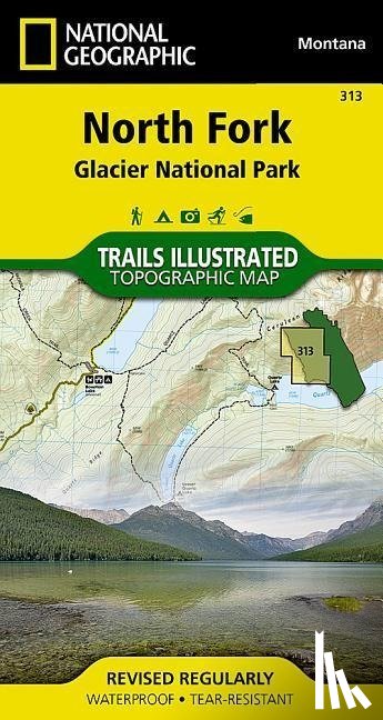 Maps, National Geographic - North Fork, Glacier National Park