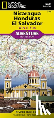 Maps, National Geographic - Nicaragua, Honduras, El Salvador