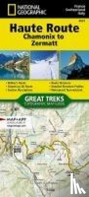 Maps, National Geographic - Haute Route Map [chamonix To Zermatt]