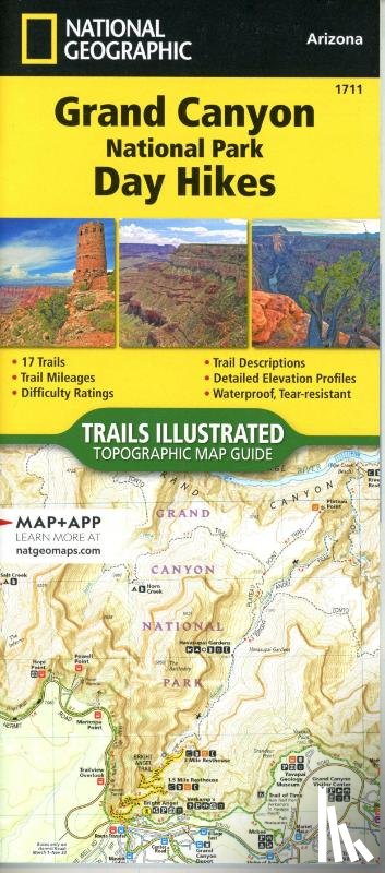 National Geographic Maps - Grand Canyon National Park Day Hikes Map