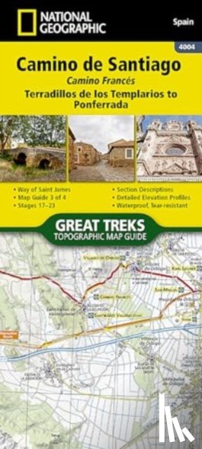 National Geographic Maps - Camino de Santiago - Camino France Map 3 of 4