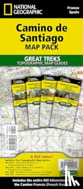 National Geographic Maps - Camino de Santiago Map Map Pack Bundle