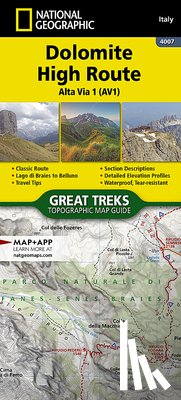 National Geographic Maps - Dolomite High Route Map [Alta Via 1] Map