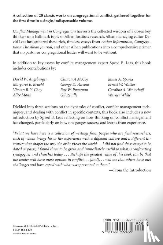  - Conflict Management in Congregations