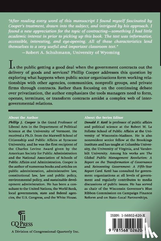 Cooper, Phillip J., Cooper, Phillip - Governing by Contract