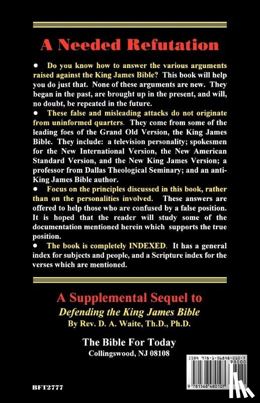 Waite, Th D Ph D Pastor D a - Foes of the King James Bible Refuted
