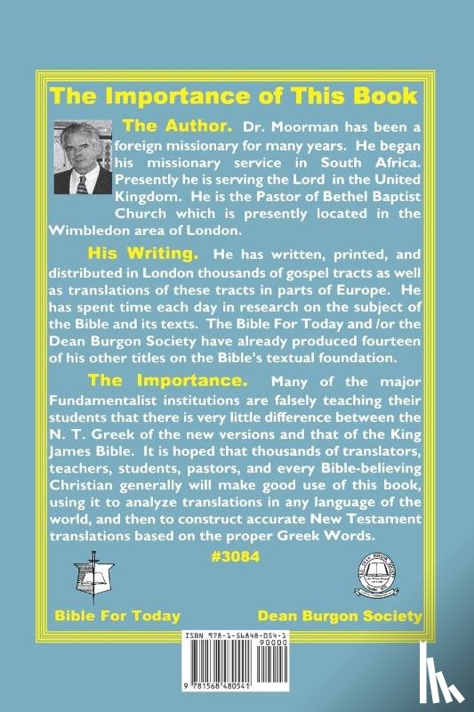 Moorman, Jack - 8,000 Differences Between the N.T. Greek Words of the King James Bible