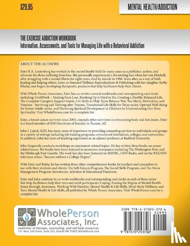 Leutenberg, Ester R. A., Liptak, John J. - The Exercise Addiction Workbook