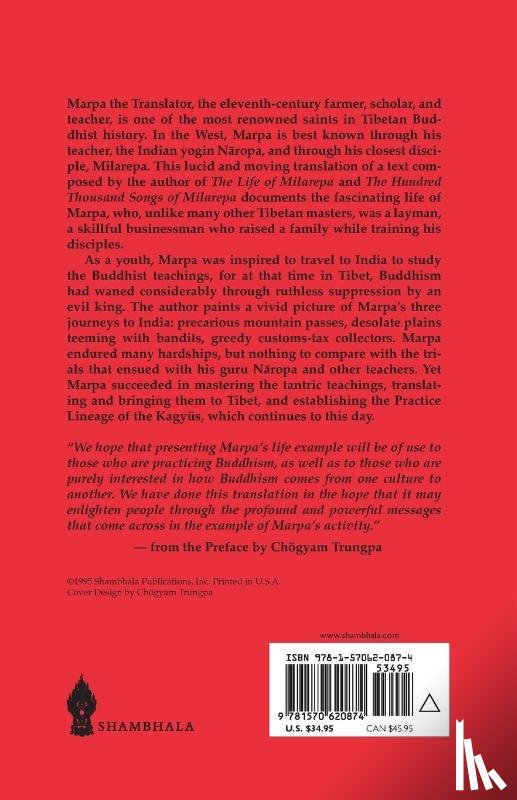 Heruka, Tsangnyoen - The Life of Marpa the Translator