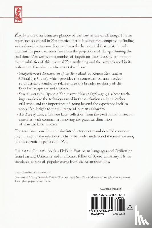 Cleary, Thomas - Kensho: The Heart of Zen