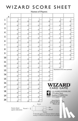 U. S. Games Systems - Wizard(r) Oversized Scorepads