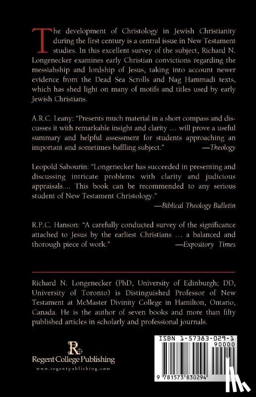 Richard N. Longenecker - The Christology of Early Jewish Christianity